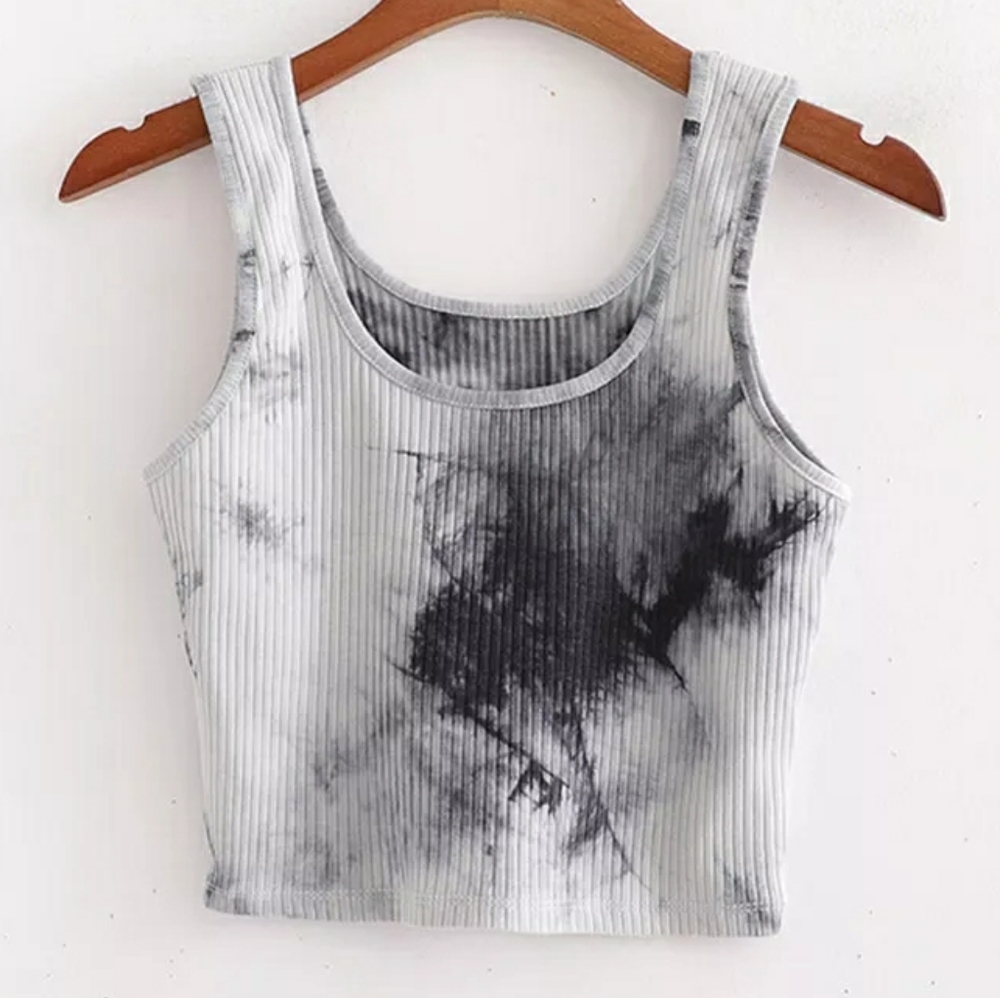 Marble Design Cropped Tank🤍